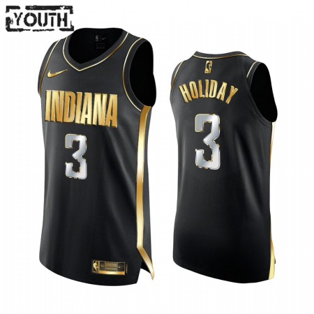 Kinder NBA Indiana Pacers Trikot Aaron Holiday 3 2020-21 Schwarz Golden Edition Swingman